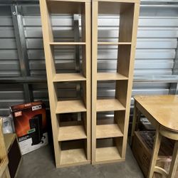 IKEA Kallax TWO Tan Shelving Units perfect for vinyl records