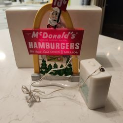 Department 56 Snow Village McDonald's Light Up The Night Sign Vintage