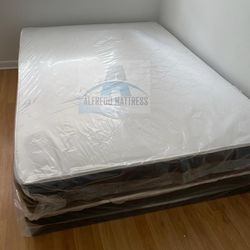 NEW QUEEN REGULAR  MATTRESS AND BOX SPRING-2pcs