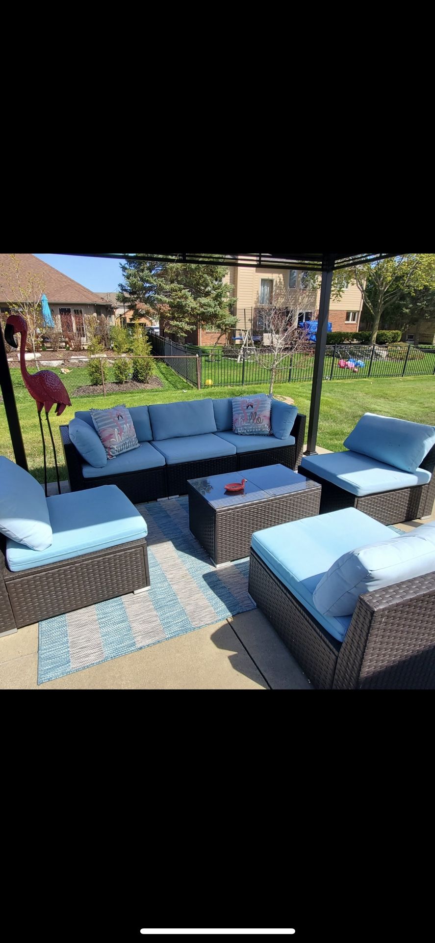 New Patio Furniture Set With Coffee Table 