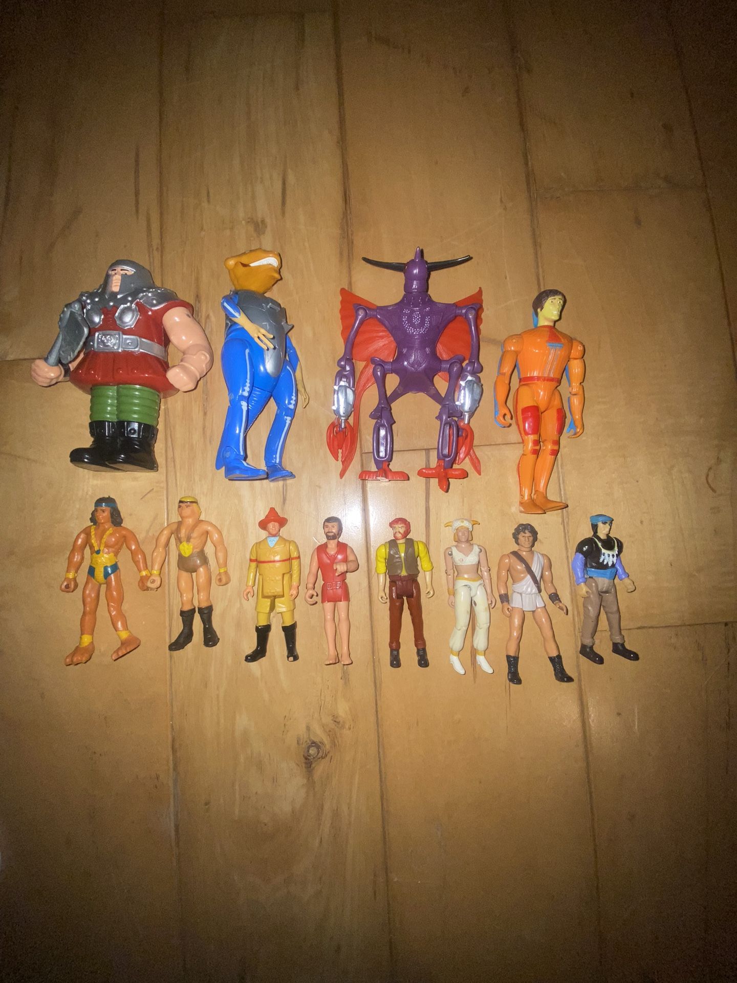 LOT OF 12 MIX VINTAGE 1970’s 80’s ACTION FIGURES TOYS (PREOWNED/USED)
