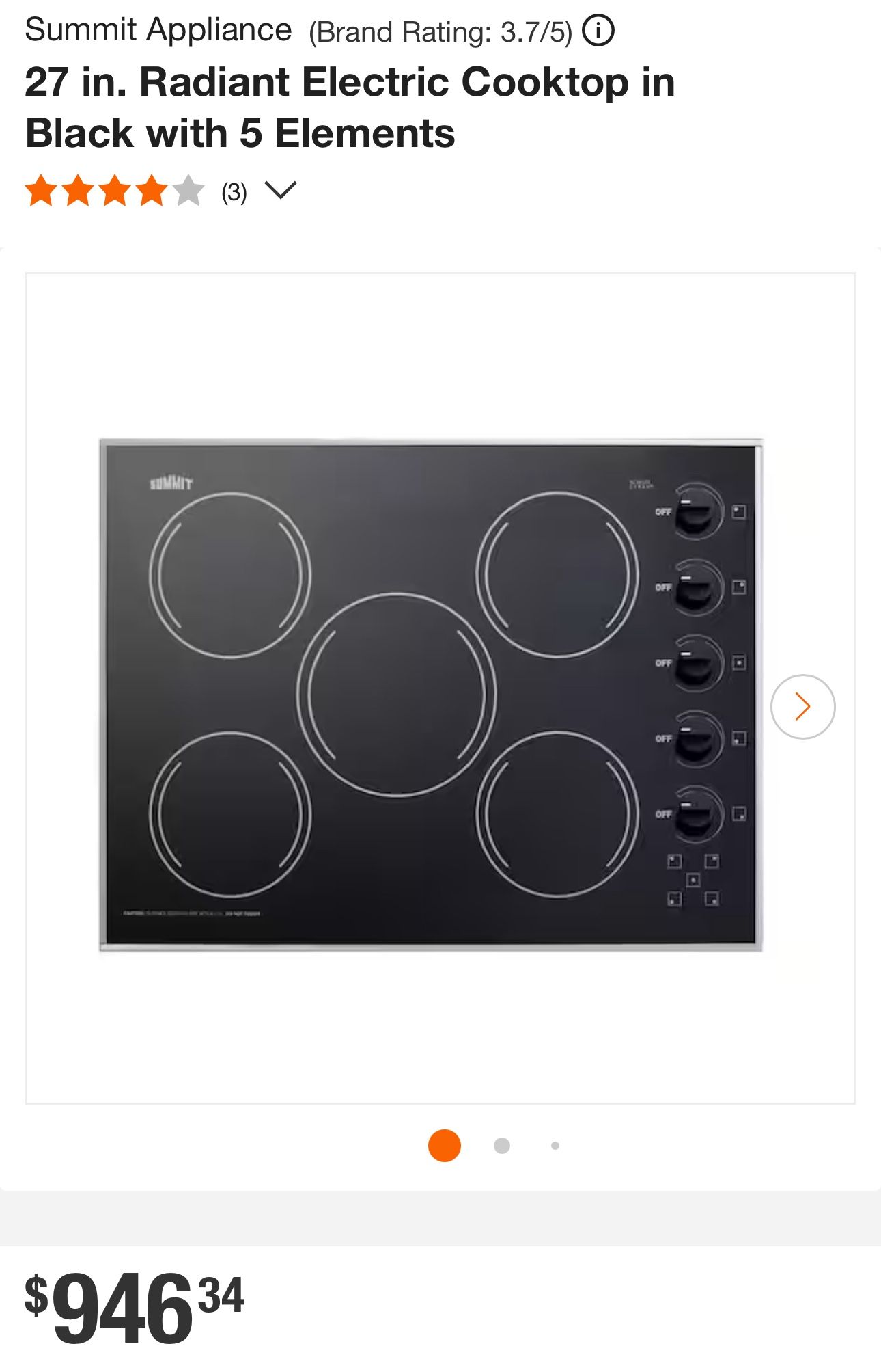 New27” Electric Coocktop