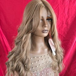 24 " Glueless Dark Blonde   #8 Synthetic Hair Wig New 