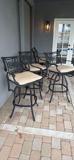 Cast Iron Aluminum outdoor bar chairs