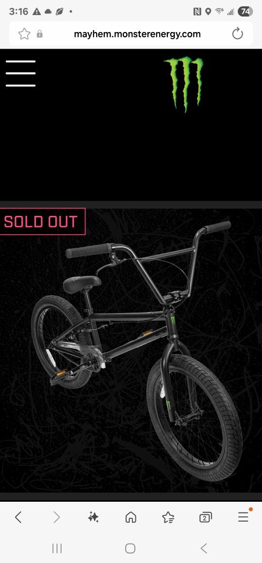 Monster Energy BMX bike New In Box