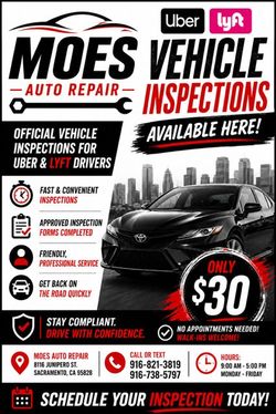 Official Lyft & Uber Vehicle Inspections and parts