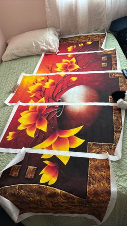 5 Pzas de cuadro canvas solo la imagen