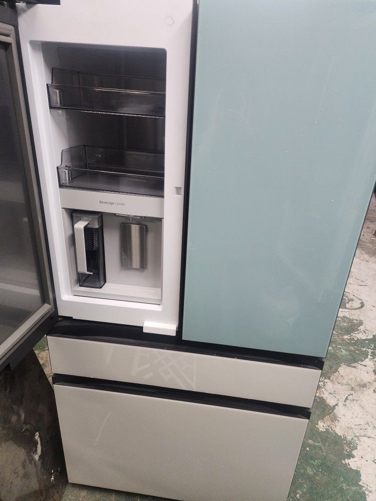 Bespoke Refrigerator 4 Door Blue And White