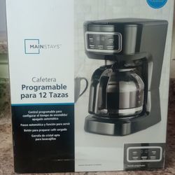 Mainstays Black 12 Cups Programmable Coffee Maker 