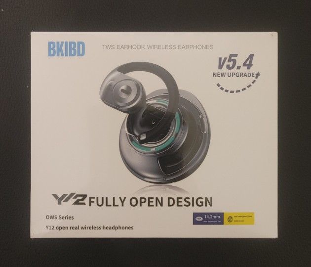 This is a box for BKIBD Y12 OWS series open real wireless headphones with earhooks