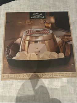 Sharper Image Electric Tabletop S'mores Maker for Indoors 4 Skewers New!