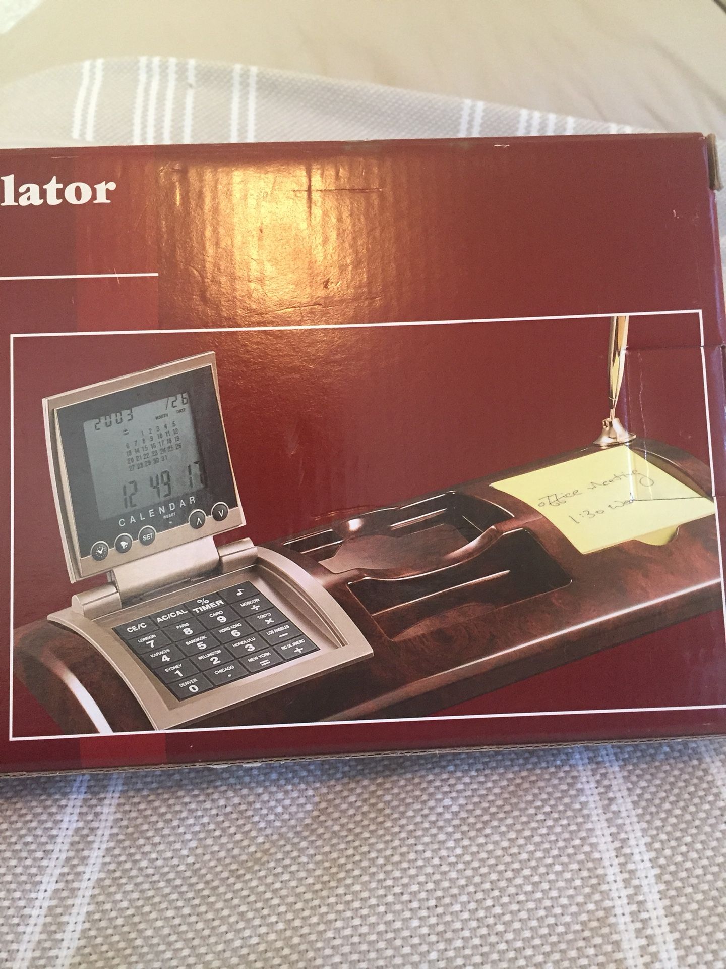 World time clock/calculator 4in1 desk set
