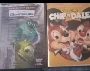 2 Disney Dvd's Monsters Inc New Unopened