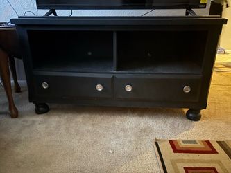 Black Wood TV Stand with Drawers $80 OBO