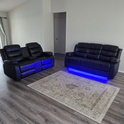 Black Reclining Sofa And Loveseat