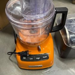 Orange Kitchen Aid Food Processor 