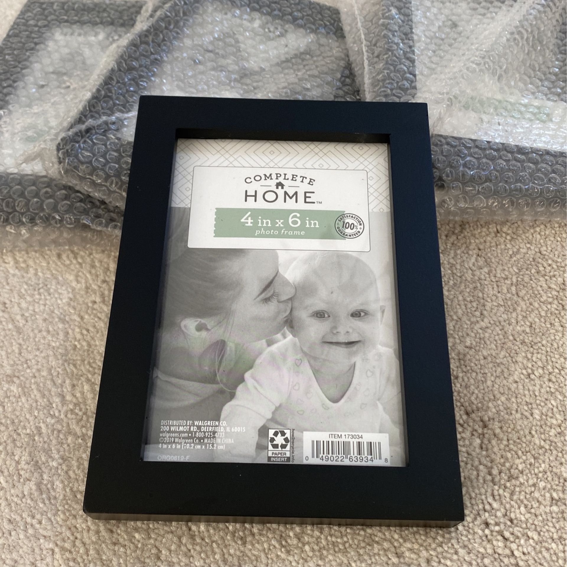 Brand New: Four Black 4x6 Picture Frames
