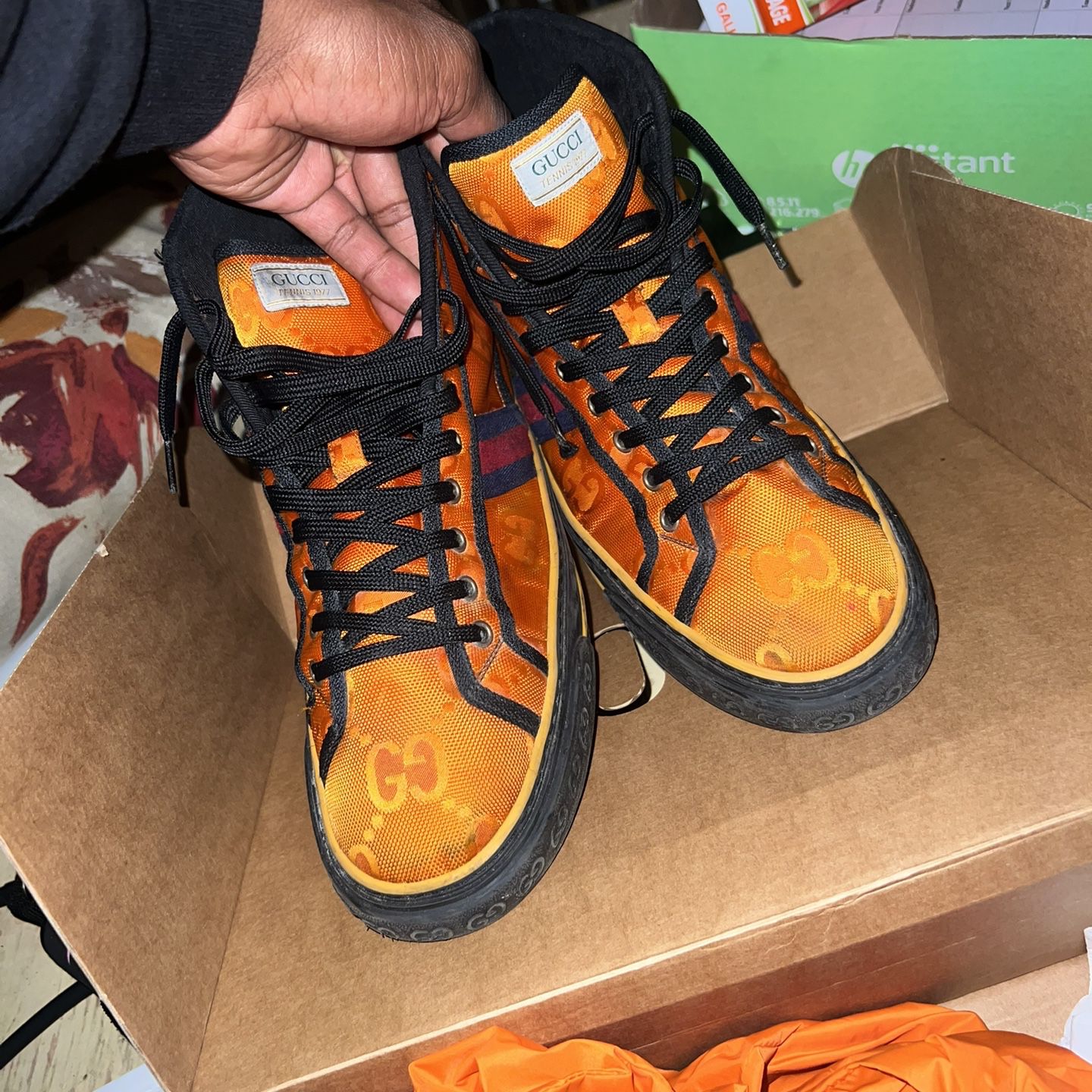 Gucci Off Grid High top Orange (worn) for Sale in Stream, NY - OfferUp