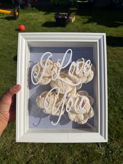 Nice I Love You Flower Frame Decor. See Description