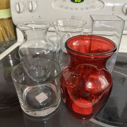 Glass Vases $10.00 For All