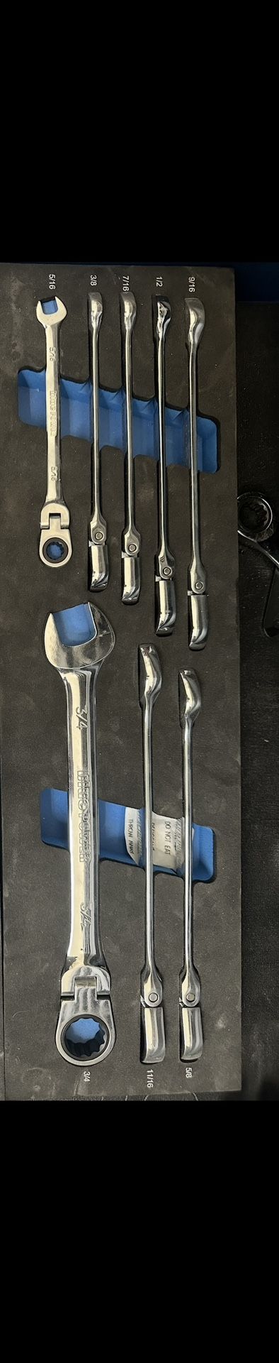 Cornwell bluePOWER flex ratcheting wrench set SAE