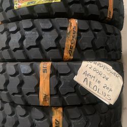 Set Of 4 Tractor Tires Or Truck Drive Or Mining Tires With Tube 12.00x24 $1600 