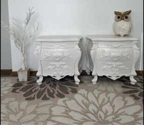 Gorgeous glam vintage XL nightstands End Tables side tables