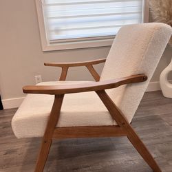 Designer-Style Bouclé Lounge Chair — 2 Available