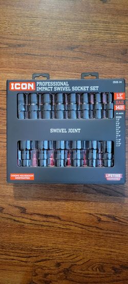Icon professional impact swivel socket set
