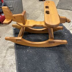 Wooden Plane Rocking Toy