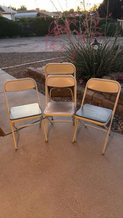 Vintage - Four Steel Folding Chairs