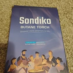 Brand New: Sondiko Butane Torch With Fuel Gauge S907, Adjustable Flame