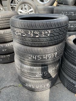 245/45ZR19 mavis all season 245/45/19 set of matching 4 tires in great condition 95% tread 450$ for 4 tires plus tax . Mount available but not include