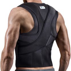 TK CARE PRO Posture Corrector for men Size Large - Upper and Lower Back Support - Adjustable Support Brace -Full Back Brace 