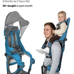 WIPHA Hiking Backpack Carrier, Lightweight Toddler Shoulder Carrier with Sun Shade, Foldable Frame