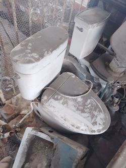 Bath tub, sink, and toilets