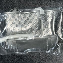 Glamaholic Monogram Sleek Tote Bag Platinum 