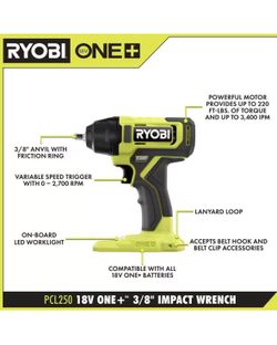 Ryobi Impact Wrench 3/8in