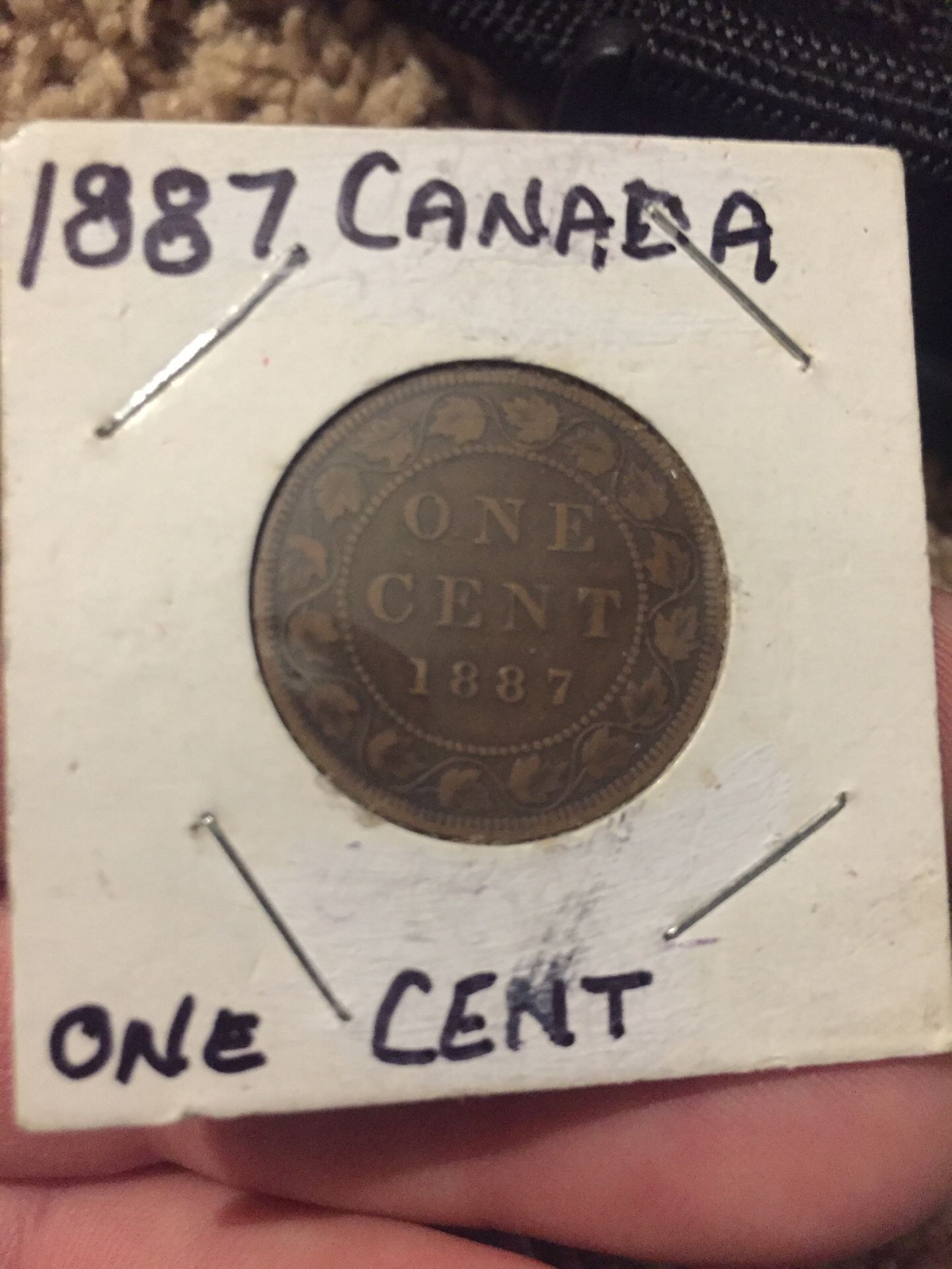 Vintage 1887 Canada one cent