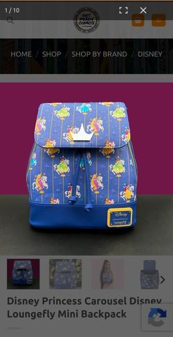 Disney Loungefly Mini Backpack Carrousel Princess