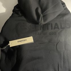 Essentials Hoodie Limo Black