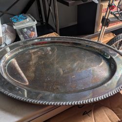 Vintage Wilcox International Silver Oval Platter Tray