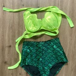 Women’s Mermaid Two Piece Costume/bikini M/L