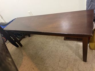 Dark Wood Rectangular Coffee Table