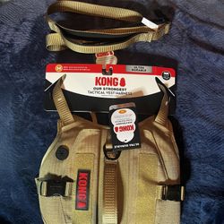 Medium Kong Tactical Vest, And Leash Combo