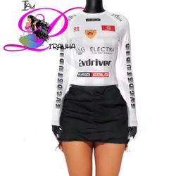 2025 Graphic T-Shirt 2 Piece Set Women Slim Fit Crop Top and Draw String Ruched Mini Skirt