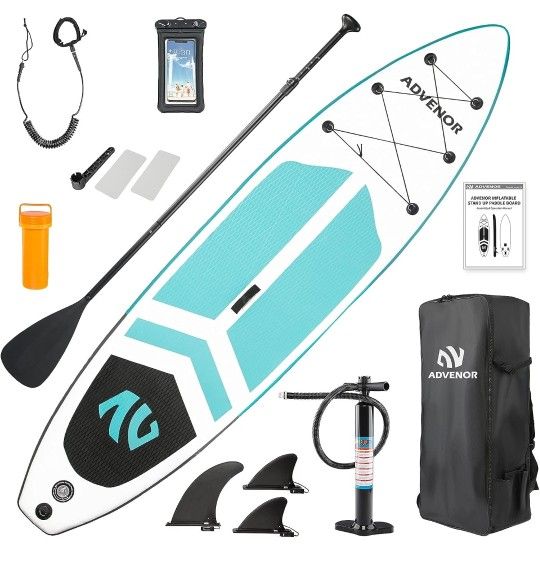ADVENOR Paddle Board 11'x33 x6 Extra Wide Inflatable Stand Up Paddle Board with SUP Accessories Including Adjustable Paddle,Backpack,Waterproof Bag