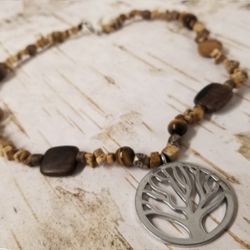 New Boho Wooden Tree Necklace