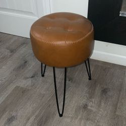 Faux Leather Stool 
