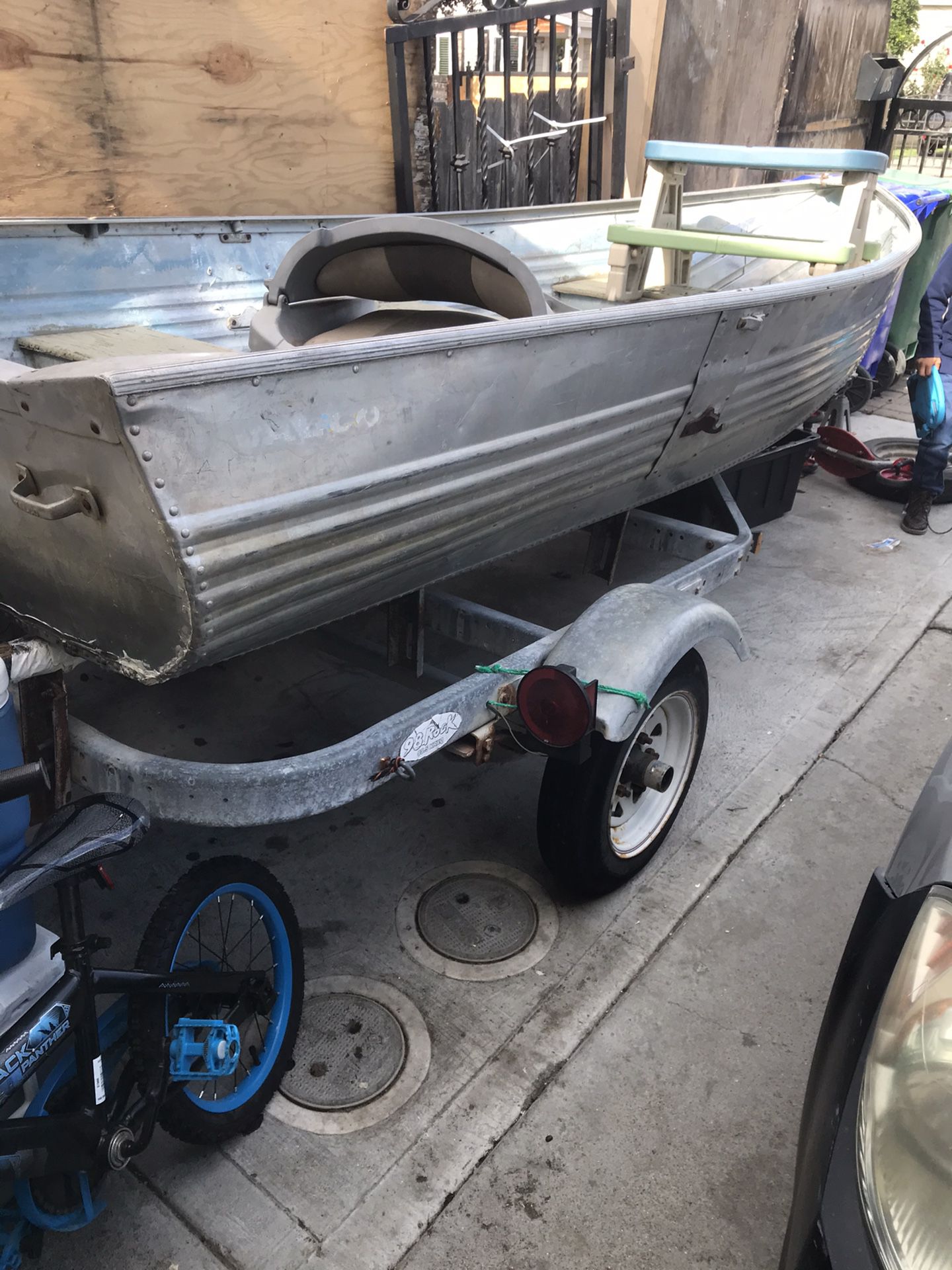 12’ Aluminum boat and trailer